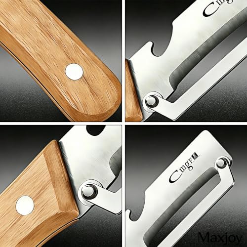 Maxjoy Vegetable Peeler, Stainless Steel Wooden Handle for Potato, Fruit