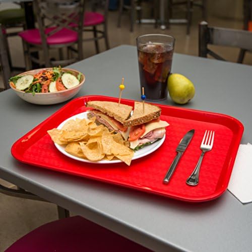 Carlisle Cafe Tray, Fast Food Restaurant Tray, 14 x 18, 1 Ct, Red