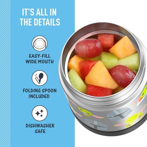 THERMOS FUNTAINER Kids Food Jar with Spoon, 10oz, Mandalorian