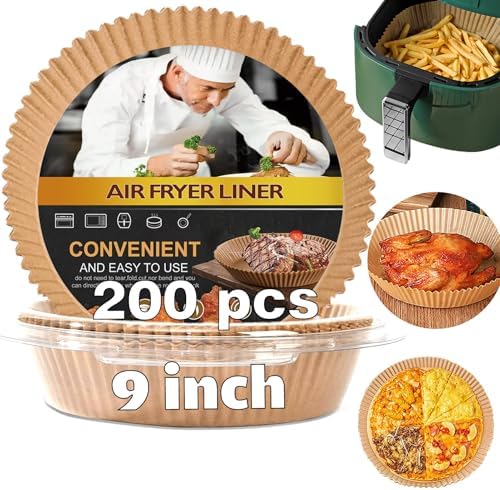 Air Fryer Liners Disposable for Ninja Power XL Gourmia-9 Inch Round