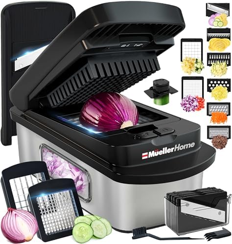 MUELLER HOME Pro-Series 10-in-1 Stainless Steel Multi Vegetable Chopper