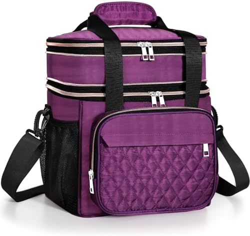 GLENKEY Expandable Lunch Box Insulated Leakproof Cooler Bag Work Outdoor