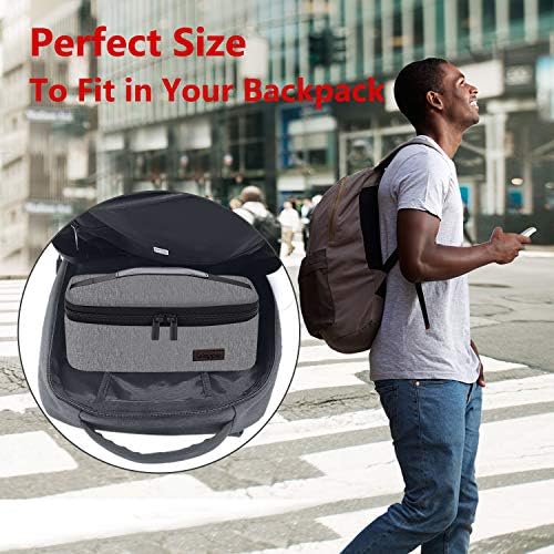 Gloppie Small Lunch Bag, Insulated Lunch Box for Adults & Kids, Grey
