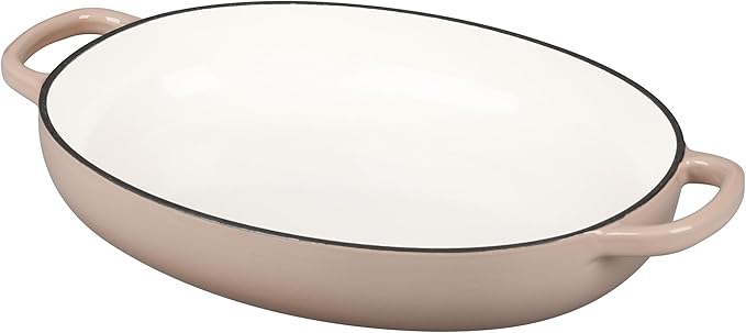 Enameled Oval Cast Iron Dutch Oven Pot with Lid, Bread Dutch Oven for Sourdough Bread Baking, Dutch Oven Bread, Bread Oven, 6QT, Mocha