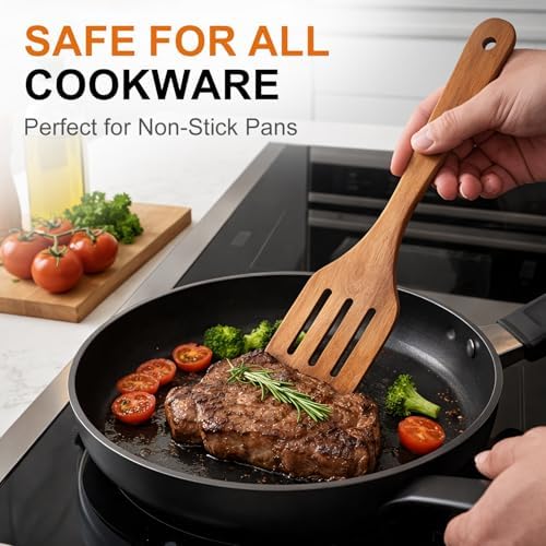 Acacia Wood Kitchen Utensils Set Non Toxic Wooden Spoon for Cooking Spatula