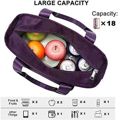 Weitars Lunch Bag for Women Work,Insulated Lunch Box Lunch Tote Bag Work