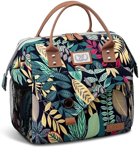 Lekesky Insulated Lunch Bag Portable Lunch Bag for Women-11L, Forest