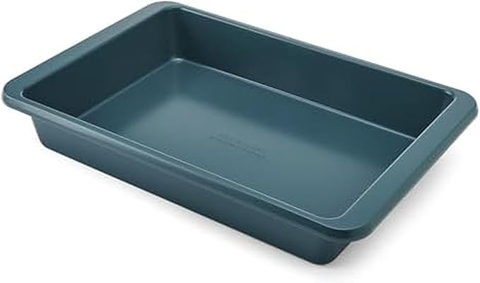 KitchenAid Nonstick Swiss Engineered Aluminized Steel Cake Pan, Dishwasher Safe, Agave, 9 x 13 Inch