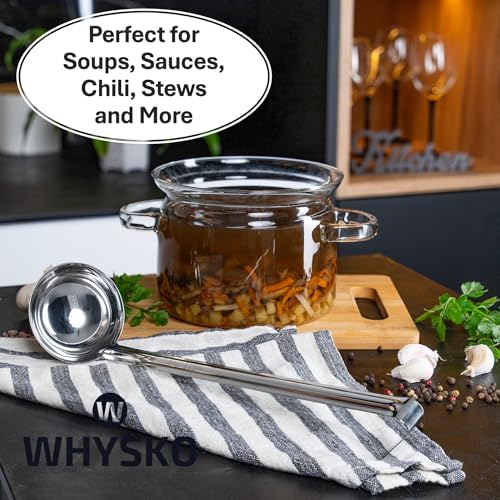 3-Pack Stainless Steel Soup Ladles, 4 oz Heat Resistant Serving Spoons
