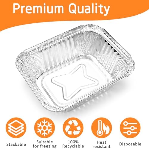 Uniflasy 20 Pack Drip Pan Liner Compatible with Napoleon Grills 62007, Grease Tray for Prestige I/II/V, Prestige PRO, Rogue, Mirage, Ultra Chef, Disposable Aluminum Foil Pan Replacement