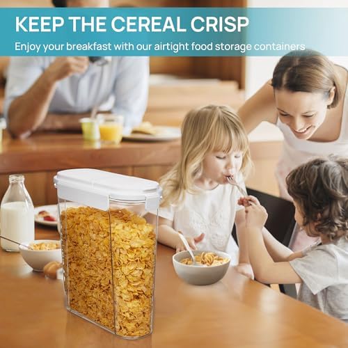 Vtopmart Cereal Containers Set, 3 PCS, 135.2oz/4L