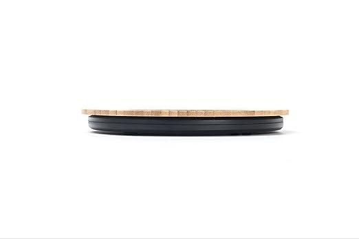 Tastes Round Wood Digital Kitchen Scale, up to 5KG, with All Units and Decorative Design