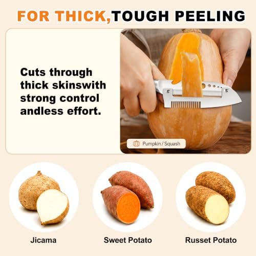 2-Pack Vegetable Peeler Set, Heavy-Duty & Y Peeler, Stainless Steel