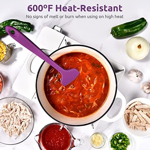 U-Taste 14in Extra Large Silicone Spatula, 600°F Heat Resistant, Purple