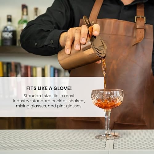 A Bar Above Premium Hawthorne Strainer, Antique Copper, High Density Spring