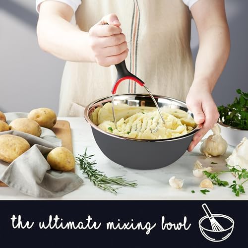 10-Piece Stainless Steel Mixing Bowl Set with Lids for Food Prep & Storage