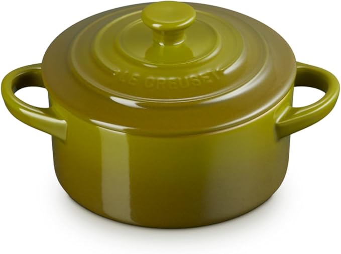 Le Creuset Stoneware Mini Round Cocotte, 8 oz., Olive (Pack of 6)