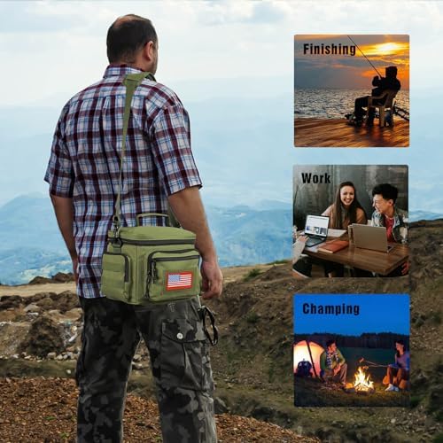 Lunch Box for Men, 12L Leakproof Tactical Lunch Bag Large Cooler for work
