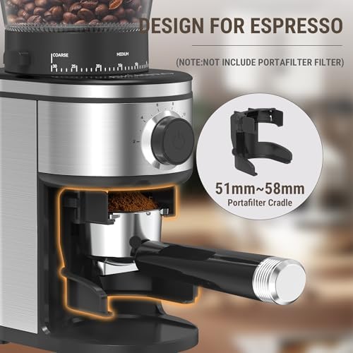AYCHIRO Conical Burr Coffee Grinder Electric, Coffee Grinder with 30 Grind Settings, Adjustable Burr Mill Grinder for Home Use, 2-12 Cups for Espresso, Pour Over & French Press