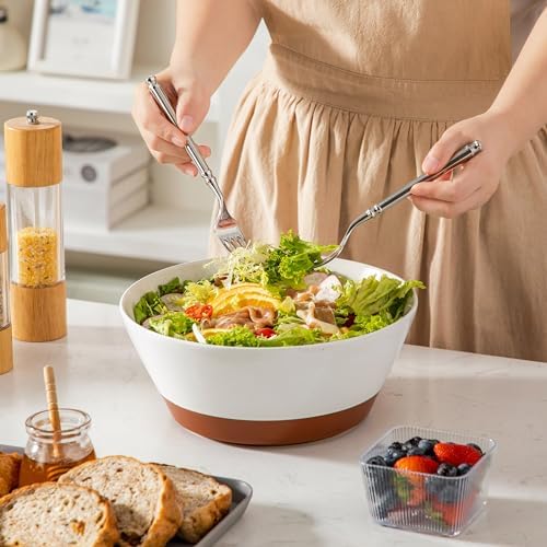 MALACASA Serving Bowls, 105oz Large Salad Bowls for Party, Entertaining
