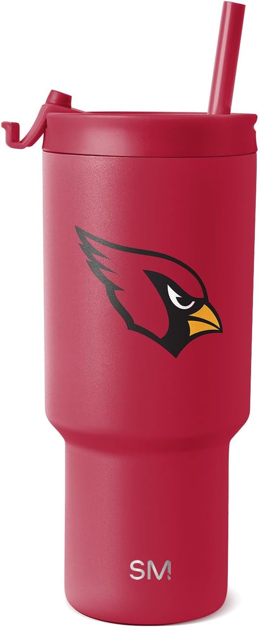 Simple Modern Officially Licensed NFL 30oz Tumbler with Flip Lid and Straws | Football Insulated Stainless Steel Cup | Gifts for Men Women | Trek Collection