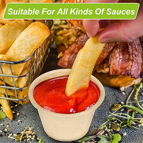 4 oz Small Paper Bowls, 100 Pack Compostable Bagasse Fiber
