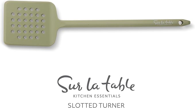 Sur La Table Kitchen Essential Mealcraft Silicone Slotted Turner - Juniper Green