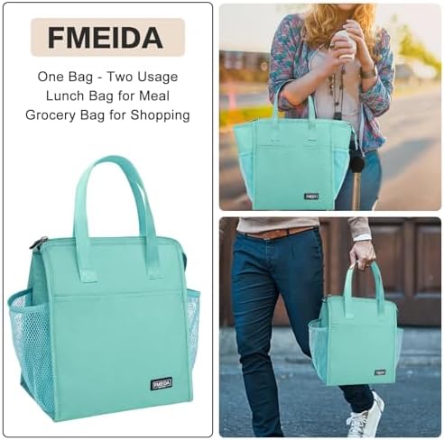 Insulated Lunch Bag Women, 12L Large Thermal Snack Bag Reusable Cooler Tote