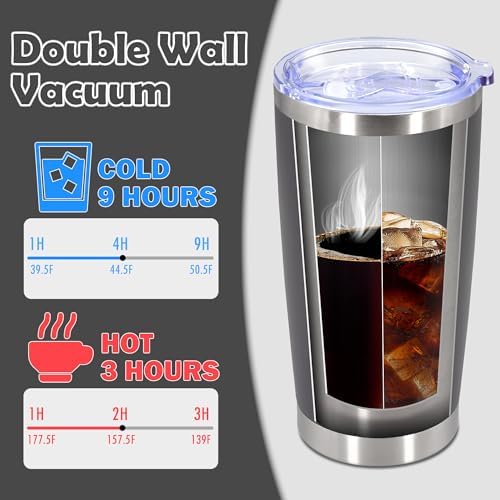 20oz Tumbler Stainless Steel Tumbler Coffee Tumbler with Lid Grey, 8P