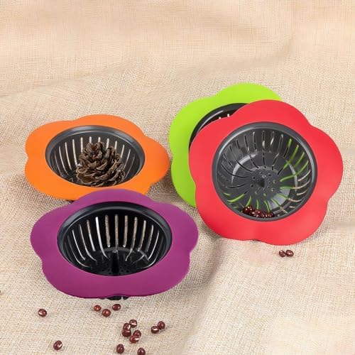 Silicone Sink Drain Strainer, 4 Pack