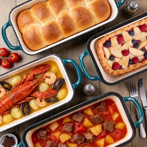 11x5 Inch Cast Iron Loaf Pan with Lid, Sourdough Bread Baking