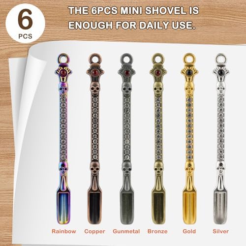 6-Pack Mini Spoons Metal Tiny Shovels 3-Inch Small Medicine Spoon