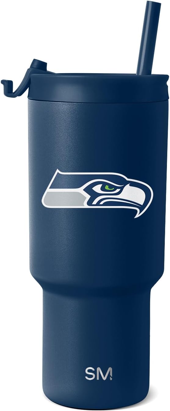 Simple Modern Officially Licensed NFL 30oz Tumbler with Flip Lid and Straws | Football Insulated Stainless Steel Cup | Gifts for Men Women | Trek Collection