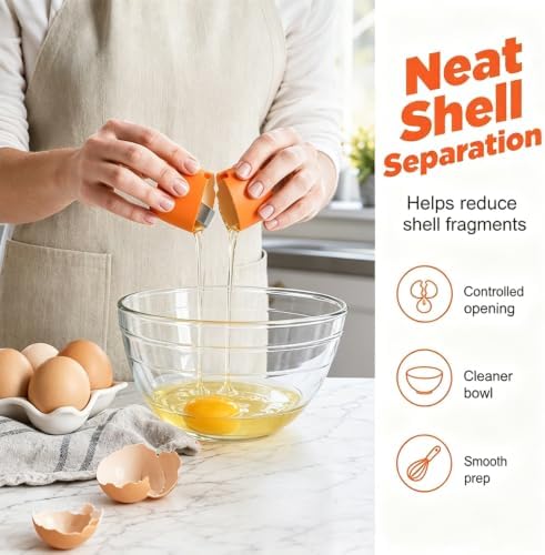 2027 New Egg Shell Opener, Egg Separator Egg Cracker Tool for Raw Eggs