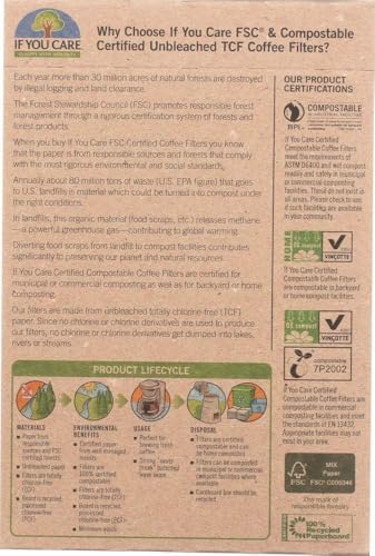 If You Care FSC Unbleached No 2 Coffee Filters, 100 Count
