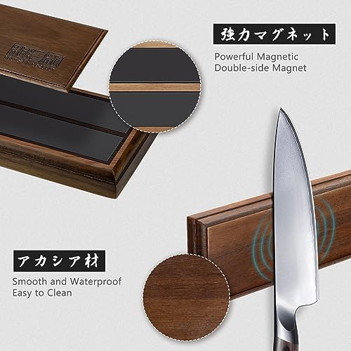 HOSHANHO Knife Set with Magnetic Knife Holder, 6PCS Kitchen Knife Sets