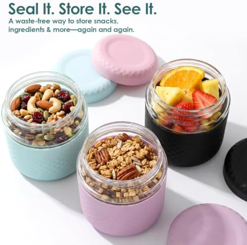 32 oz/4 Cup Glass Lunch Bowl Container with Lid, Leak & Spill Proof