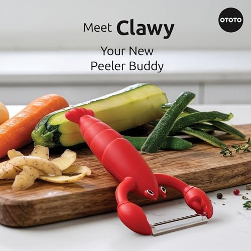OTOTO Clawy Lobster Vegetable Peeler – Funny Potato Peeler, Ergonomic Veggie Peeler, Sharp Stainless Steel Blade, Peelers for Kitchen, Cute Kitchen Gadgets