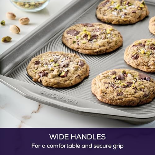 Circulon Nonstick Bakeware Set, Cookie Sheets for Baking Nonstick, 1-Piece, Gray (Pack of 8)
