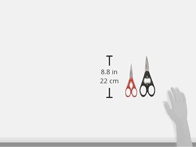 Cuisinart C77-2PSHR8B7R Classic Shears 2-Piece Set, 8" Black and 7" Red