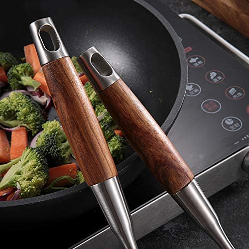 AOOSY 2 Pcs Wok Spatula & Ladle Set, 304 Stainless Steel Cooking Utensils