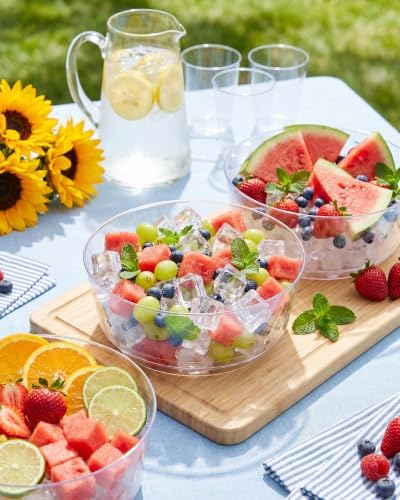Hioasis 8 Pack Clear Serving Bowls for Buffet