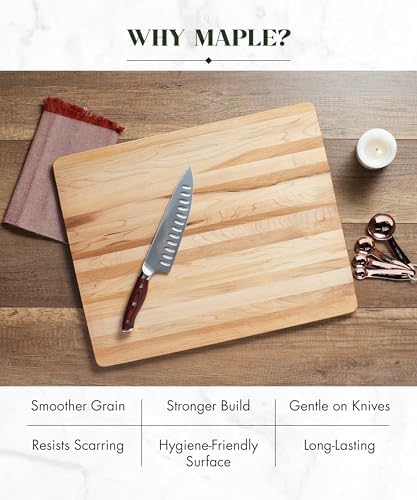 Labell Large Canadian Maple End Grain Cutting Board, 16 x 20 x 0.75 in