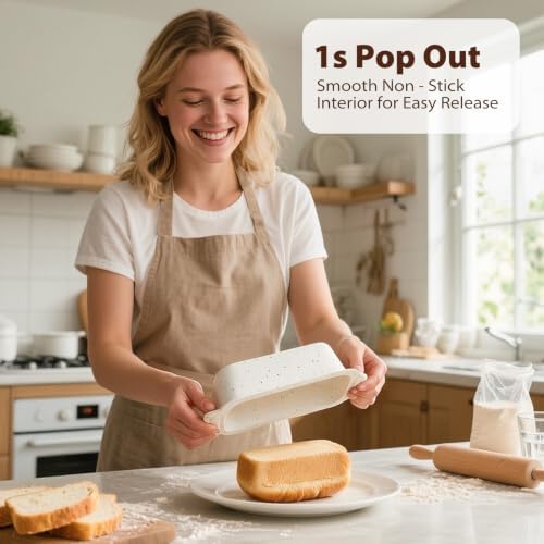 3 Pack Small Bread Pan: 7.2x3.6 In Silicone Loaf Pan for Splitting Recipes