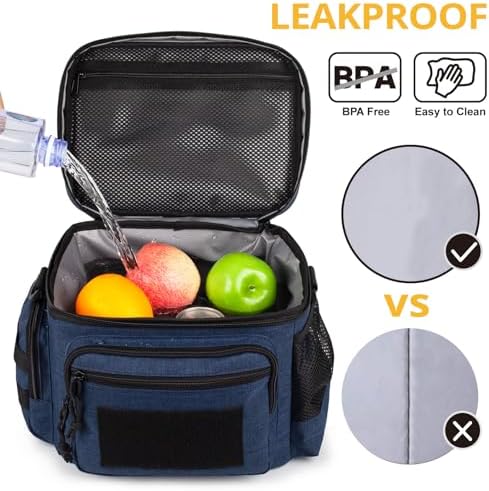 Lunch Box for Men, 12L Leakproof Tactical Lunch Bag Large Cooler for work