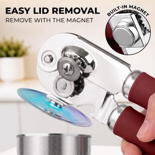 Zulay Kitchen Stainless Steel Swing Open Manual Can Opener Comfortable Grip