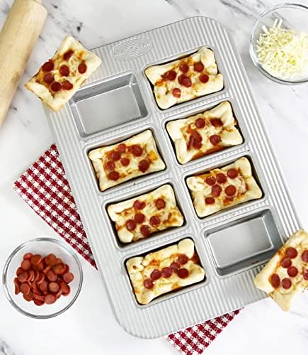 USA Pan Bakeware Nonstick Mini Loaf Pan, 8-Well