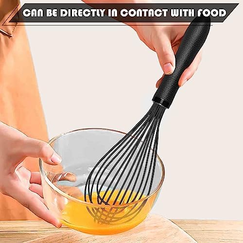TEEVEA Silicone Whisk 11 Inch, Nonstick Heat Resistant for Cooking Baking