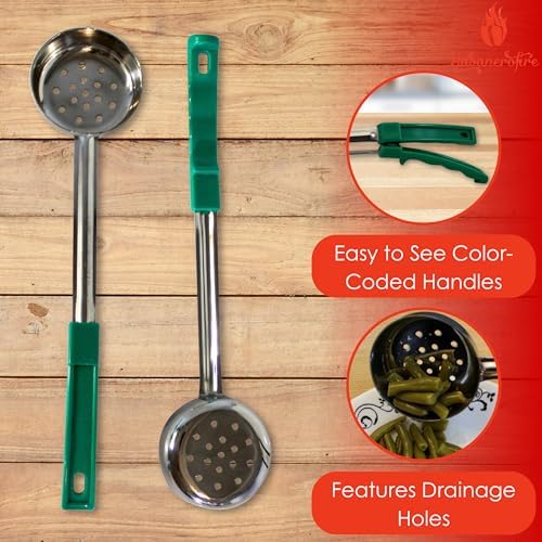 4 oz Slotted Stainless Steel Portion Control Ladle Spoodle - [Pack of 12]