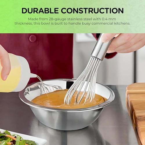 OCS Parts 1.5 Quart Stainless Steel Mixing Bowl | 8-Inch